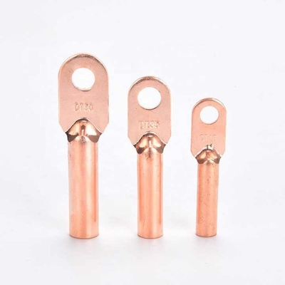 DT Copper Cable Terminal Lug For Wire Termination Copper Pickling Lug Tube Cable Crimp Connectors