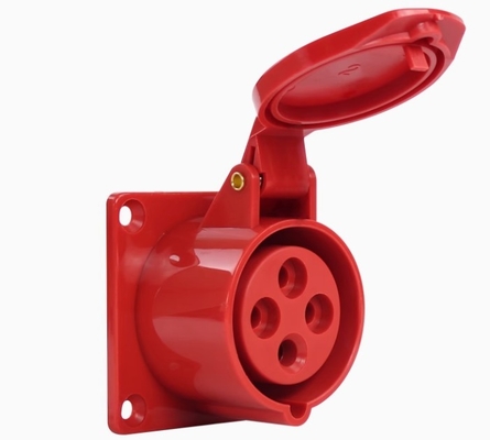 4 polos 32A Enchufe de instalación industrial oculta 400V IP 67 Enchufe impermeable