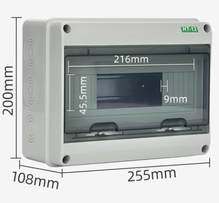 Caja de distribución IP65 de 12 vías, de 12 vías, de 12 vías, de 12 vías