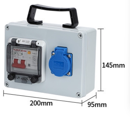 Caja de conexión industrial de 220V 16A, resistente al agua para exteriores y portátil
