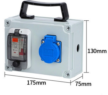 IP65 Caja de distribución portátil de plástico a prueba de agua para el exterior Caja eléctrica portátil 16A 32A 63A