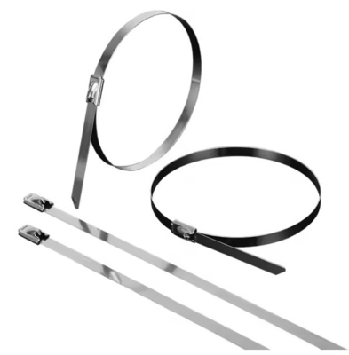4.6 * 200mm de trabajo pesado 304 de acero inoxidable corbatas de cerradura de cerradura de cable de metal para uso al aire libre
